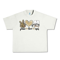Pistachio peace love eyes Urban Heavy Tee - MaliasSmallBusiness