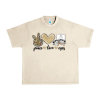 Sandshell peace love eyes Urban Heavy Tee - MaliasSmallBusiness