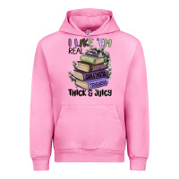 Fuchsia Pink i like them real thick and juicy books Urban Hoodie - MaliasSmallBusiness