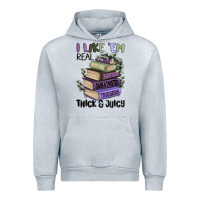 Heather Grey i like them real thick and juicy books Urban Hoodie - MaliasSmallBusiness