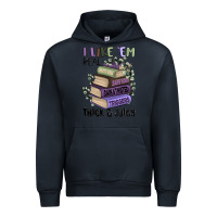 Navy i like them real thick and juicy books Urban Hoodie - MaliasSmallBusiness