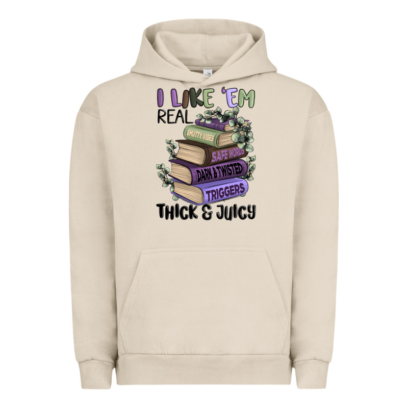 I Like Them Real Thick And Juicy Books Urban Hoodie by MaliasSmallBusiness | Teevron