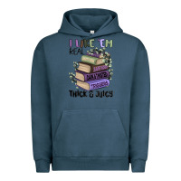 Pigment Midnight Navy i like them real thick and juicy books Urban Hoodie - MaliasSmallBusiness
