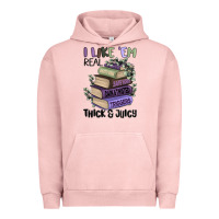 Pigment Salmon i like them real thick and juicy books Urban Hoodie - MaliasSmallBusiness