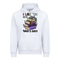 White i like them real thick and juicy books Urban Hoodie - MaliasSmallBusiness