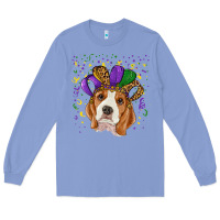 Colony Blue mardi gras beagle Long Sleeve Tee - RanaPortraitStore