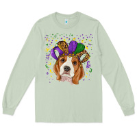 Matcha mardi gras beagle Long Sleeve Tee - RanaPortraitStore