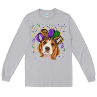Moon Dust mardi gras beagle Long Sleeve Tee - RanaPortraitStore