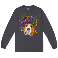 Smoke mardi gras beagle Long Sleeve Tee - RanaPortraitStore