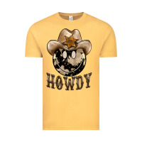 Vintage Mustard howdy smiley face Vintage Tee - BarkalooDesign
