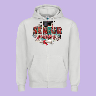 Senior 2023 Mom Zipper Hoodie Designed By Zillion Design Studio