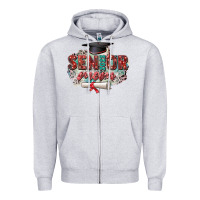 Heather Grey senior 2023 mom Zipper Hoodie - Zillion Design Studio