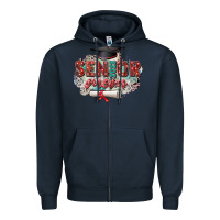 Navy senior 2023 mom Zipper Hoodie - Zillion Design Studio