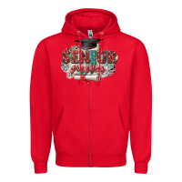Red senior 2023 mom Zipper Hoodie - Zillion Design Studio