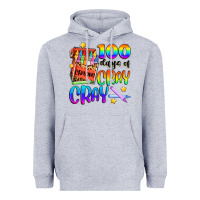 Heather Grey 100 days of cray cray Heavyweight Hoodie - Artiststas