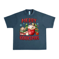 Midnight Navy merry booksmas Urban Heavy Tee - MaliasSmallBusiness