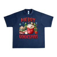 Navy merry booksmas Urban Heavy Tee - MaliasSmallBusiness