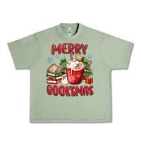 Oil Green merry booksmas Urban Heavy Tee - MaliasSmallBusiness