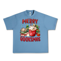 Pebble Blue merry booksmas Urban Heavy Tee - MaliasSmallBusiness