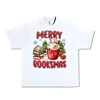White merry booksmas Urban Heavy Tee - MaliasSmallBusiness