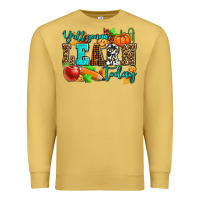 Antique Gold y'all gonna learn today pumpkin and pen Premium Sweatshirt - AdoDesignShop
