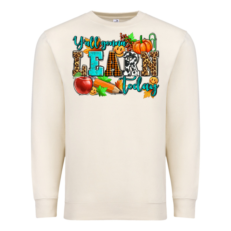 Y'all Gonna Learn Today Pumpkin And Pen Premium Sweatshirt by AdoDesignShop | Teevron