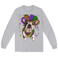 Moon Dust mardi gras hat  english bulldog Long Sleeve Tee - RanaPortraitStore
