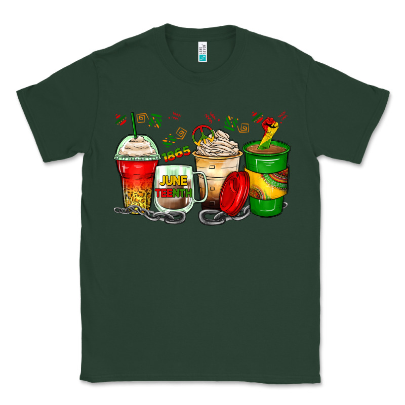 Juneteenth Coffee Cups Classic Tee by Zillion Design Studio | Teevron