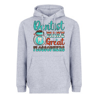 Heather Grey dentist make great flossophers Heavyweight Hoodie - JahusDesignShop