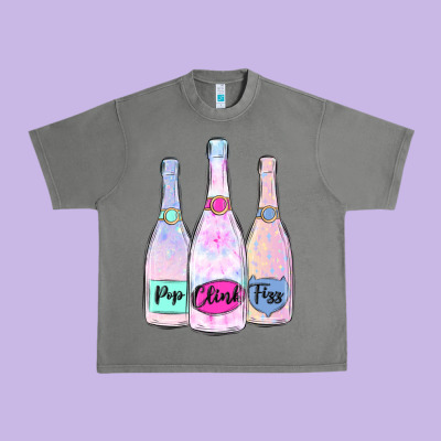 Urban Heavy Tee pop clink fizz champagne bubbly