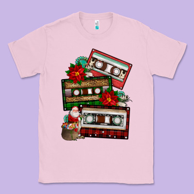 Christmas Cassette Gemstone Classic Tee Designed By Fadigitalartstudio