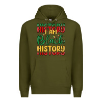 Army Green i am black history Premium Hoodie - MaliasSmallBusiness