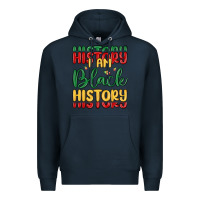 Navy i am black history Premium Hoodie - MaliasSmallBusiness