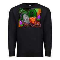 Black halloween heart mouse pad Premium Sweatshirt - BundleAndBundleShop