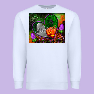 Halloween Heart Mouse Pad Premium Sweatshirt Designed By Bundleandbundleshop