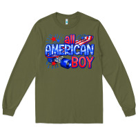 Army Green all american boy billie wilder Long Sleeve Tee - texasbilliewilder