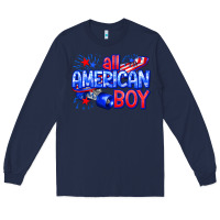 Navy all american boy billie wilder Long Sleeve Tee - texasbilliewilder