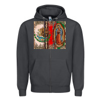 Smoke Virgin Mary Mexican Flag Zipper Hoodie - CTS Tumbler Store