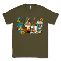 Army Green indian headdress coffee cups Classic Tee - Zillion Design Studio