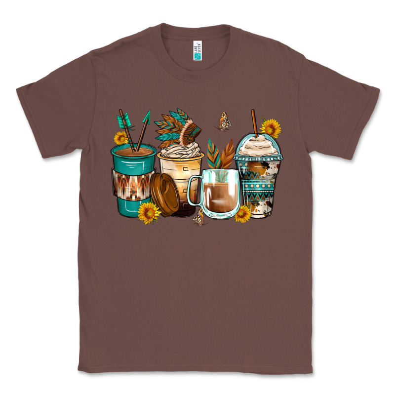 Indian Headdress Coffee Cups Classic Tee by Zillion Design Studio | Teevron
