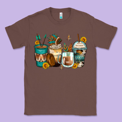Indian Headdress Coffee Cups Classic Tee Designed By Zillion Design Studio