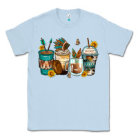 Dusty Blue indian headdress coffee cups Classic Tee - Zillion Design Studio