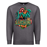 Charcoal Heather jesus is my anchor Premium Sweatshirt - Jasminsmagicworld