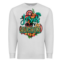 Dove Grey jesus is my anchor Premium Sweatshirt - Jasminsmagicworld