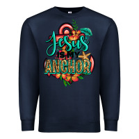 Navy jesus is my anchor Premium Sweatshirt - Jasminsmagicworld