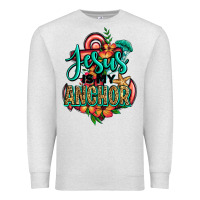 Oatmeal Heather jesus is my anchor Premium Sweatshirt - Jasminsmagicworld