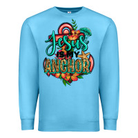 Ocean Blue jesus is my anchor Premium Sweatshirt - Jasminsmagicworld