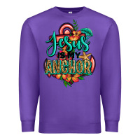 Purple jesus is my anchor Premium Sweatshirt - Jasminsmagicworld