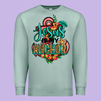 Jesus Is My Anchor Premium Sweatshirt Designed By Jasminsmagicworld