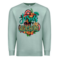 Seafoam jesus is my anchor Premium Sweatshirt - Jasminsmagicworld